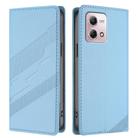 For Motorola Moto G Stylus 4G 2023 Embossed Multi-functional Wallet Retro Leather Phone Case(Light Blue) - 2