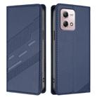 For Motorola Moto G Stylus 4G 2023 Embossed Multi-functional Wallet Retro Leather Phone Case(Dark Blue) - 2