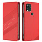 For Motorola Moto G Stylus 5G 2021 Embossed Multi-functional Wallet Retro Leather Phone Case(Red) - 2