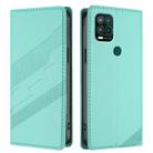 For Motorola Moto G Stylus 5G 2021 Embossed Multi-functional Wallet Retro Leather Phone Case(Mint Green) - 2