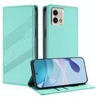 For Motorola Moto G Stylus 5G 2023 Embossed Multi-functional Wallet Retro Leather Phone Case(Mint Green) - 1