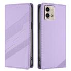 For Motorola Moto G Stylus 5G 2023 Embossed Multi-functional Wallet Retro Leather Phone Case(Light Purple) - 2
