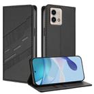 For Motorola Moto G Stylus 5G 2023 Embossed Multi-functional Wallet Retro Leather Phone Case(Black) - 1