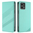 For Motorola Moto G Stylus 5G 2024 Embossed Multi-functional Wallet Retro Leather Phone Case(Mint Green) - 2