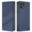 For Motorola Moto G Stylus 5G 2024 Embossed Multi-functional Wallet Retro Leather Phone Case(Dark Blue) - 2