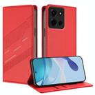 For Motorola Moto G Stylus 5G 2025 Embossed Multi-functional Wallet Retro Leather Phone Case(Red) - 1