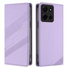 For Motorola Moto G Stylus 5G 2025 Embossed Multi-functional Wallet Retro Leather Phone Case(Light Purple) - 2