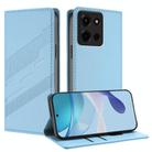 For Motorola Moto G Stylus 5G 2025 Embossed Multi-functional Wallet Retro Leather Phone Case(Light Blue) - 1