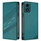 For Motorola Moto G04 Embossed Multi-functional Wallet Retro Leather Phone Case(Dark Green) - 2