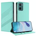 For Motorola Moto G05 Embossed Multi-functional Wallet Retro Leather Phone Case(Mint Green) - 1