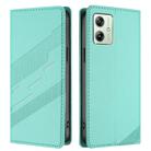 For Motorola Moto G14 / G54 Embossed Multi-functional Wallet Retro Leather Phone Case(Mint Green) - 2