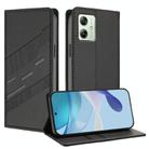 For Motorola Moto G14 / G54 Embossed Multi-functional Wallet Retro Leather Phone Case(Black) - 1