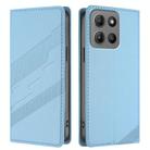 For Motorola Moto G15 Embossed Multi-functional Wallet Retro Leather Phone Case(Light Blue) - 2