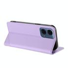For Motorola Moto G24 Power Embossed Multi-functional Wallet Retro Leather Phone Case(Light Purple) - 3