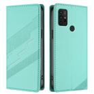 For Motorola Moto G30 Embossed Multi-functional Wallet Retro Leather Phone Case(Mint Green) - 2