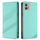For Motorola Moto G32 Embossed Multi-functional Wallet Retro Leather Phone Case(Mint Green) - 2