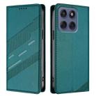 For Motorola Edge 60 Fusion Embossed Multi-functional Wallet Retro Leather Phone Case(Dark Green) - 2