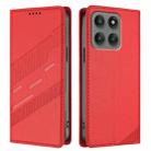 For Motorola Edge 60 Pro Embossed Multi-functional Wallet Retro Leather Phone Case(Red) - 2