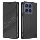 For Motorola Moto G56 5G Embossed Multi-functional Wallet Retro Leather Phone Case(Black) - 2