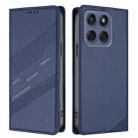 For Motorola Moto G56 5G Embossed Multi-functional Wallet Retro Leather Phone Case(Dark Blue) - 2