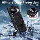 For Google Pixel 9 Pro XL Frosted MagSafe Holder Phone Case(Black) - 3