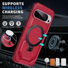 For Google Pixel 9 Pro Frosted MagSafe Holder Phone Case(Red) - 2