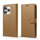 For iPhone 12 Pro Max Forwenw F6 Series RFID Leather Phone Case(Brown) - 1