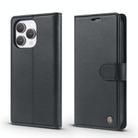 For iPhone 12 Pro Max Forwenw F6 Series RFID Leather Phone Case(Black) - 1