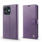 For iPhone 12 mini Forwenw F6 Series RFID Leather Phone Case(Purple) - 1