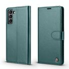 For Samsung Galaxy S21 5G Forwenw F6 Series RFID Leather Phone Case(Green) - 1