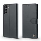 For Samsung Galaxy S21 5G Forwenw F6 Series RFID Leather Phone Case(Black) - 1