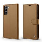 For Samsung Galaxy S21+ 5G Forwenw F6 Series RFID Leather Phone Case(Brown) - 1