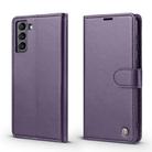 For Samsung Galaxy S21+ 5G Forwenw F6 Series RFID Leather Phone Case(Purple) - 1