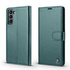 For Samsung Galaxy S21+ 5G Forwenw F6 Series RFID Leather Phone Case(Green) - 1