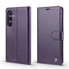For Samsung Galaxy S23+ 5G Forwenw F6 Series RFID Leather Phone Case(Purple) - 1