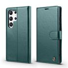 For Samsung Galaxy S25 Ultra 5G Forwenw F6 Series RFID Leather Phone Case(Green) - 1