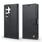 For Samsung Galaxy S25 Ultra 5G Forwenw F6 Series RFID Leather Phone Case(Black) - 1