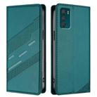 For Motorola Moto G42 Embossed Multi-functional Wallet Retro Leather Phone Case(Dark Green) - 2