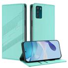 For Motorola Moto G42 Embossed Multi-functional Wallet Retro Leather Phone Case(Mint Green) - 1