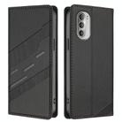 For Motorola Moto G51 5G Embossed Multi-functional Wallet Retro Leather Phone Case(Black) - 2