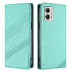 For Motorola Moto G53 Embossed Multi-functional Wallet Retro Leather Phone Case(Mint Green) - 2