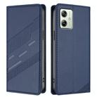 For Motorola Moto G54 Power Embossed Multi-functional Wallet Retro Leather Phone Case(Dark Blue) - 2