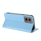 For Motorola Moto G55 Embossed Multi-functional Wallet Retro Leather Phone Case(Light Blue) - 3