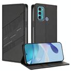 For Motorola Moto G60 Embossed Multi-functional Wallet Retro Leather Phone Case(Black) - 1