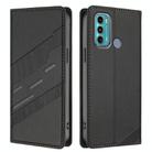 For Motorola Moto G60 Embossed Multi-functional Wallet Retro Leather Phone Case(Black) - 2