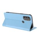 For Motorola Moto G71 5G Embossed Multi-functional Wallet Retro Leather Phone Case(Light Blue) - 3