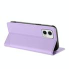 For Motorola Moto G73 Embossed Multi-functional Wallet Retro Leather Phone Case(Light Purple) - 3
