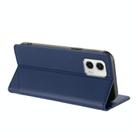 For Motorola Moto G73 Embossed Multi-functional Wallet Retro Leather Phone Case(Dark Blue) - 3
