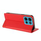 For Motorola Moto G75 Embossed Multi-functional Wallet Retro Leather Phone Case(Red) - 3