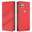 For Motorola One 5G Ace Embossed Multi-functional Wallet Retro Leather Phone Case(Red) - 2